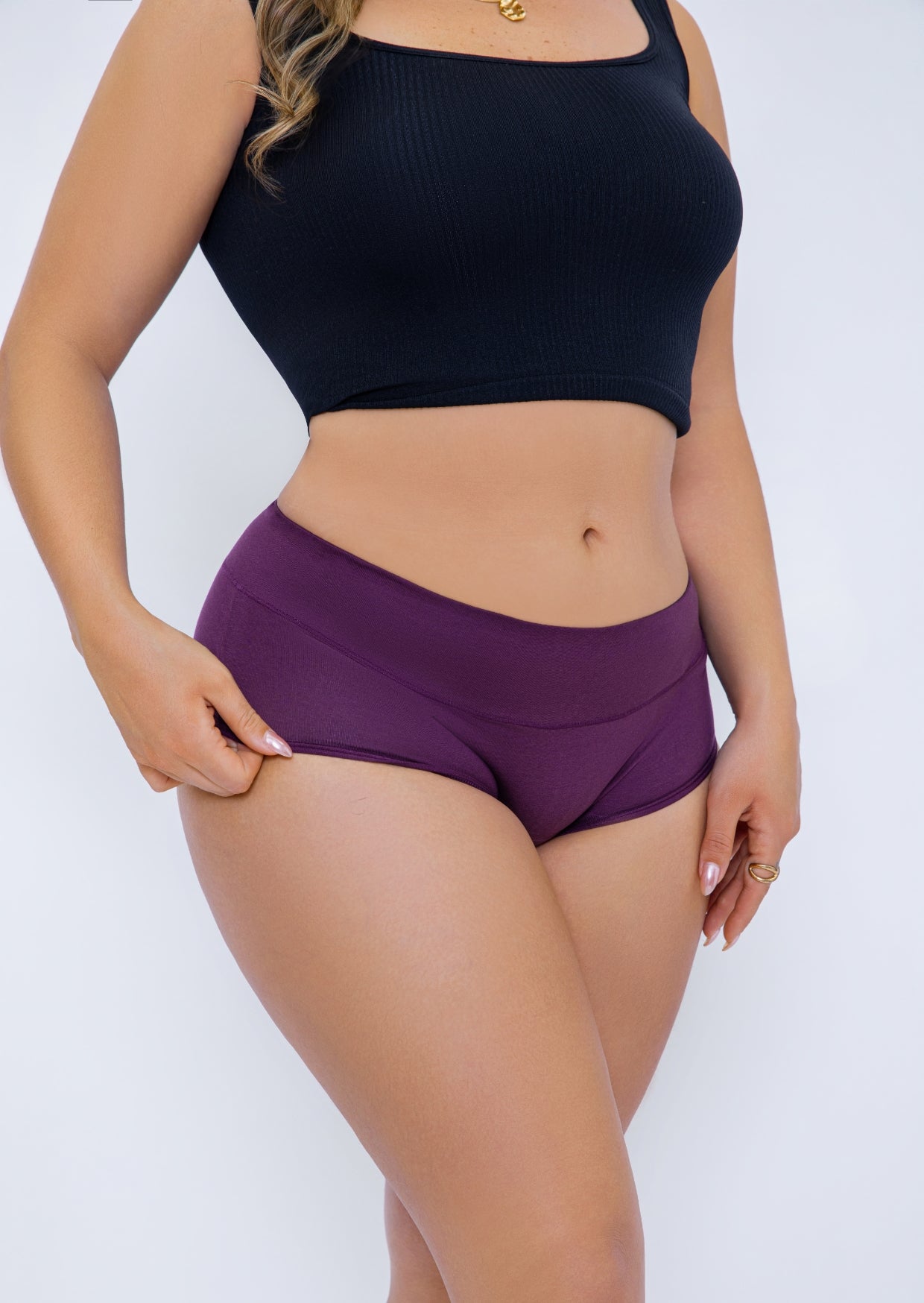 High-Waisted Cotton Briefs