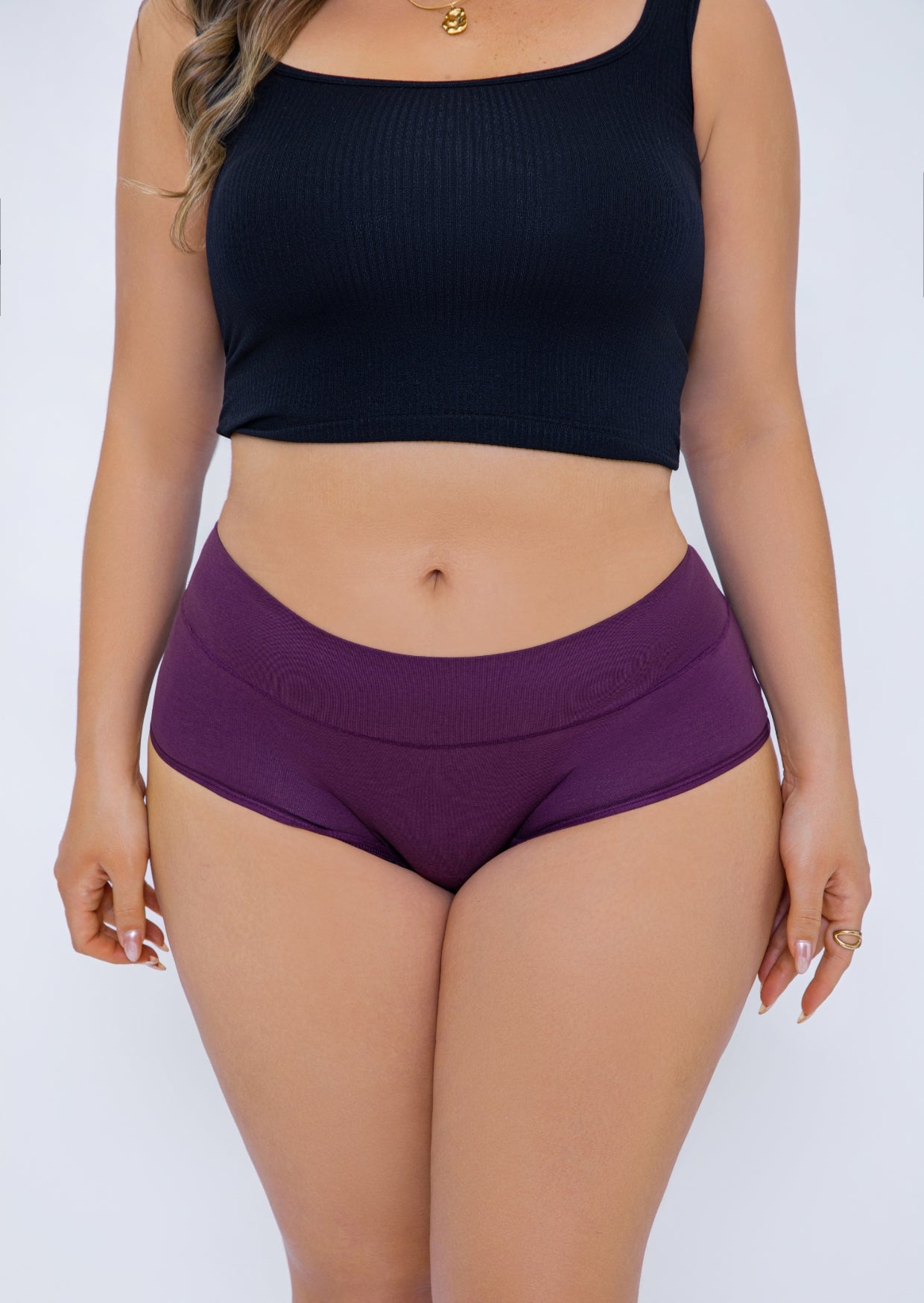 High-Waisted Cotton Briefs