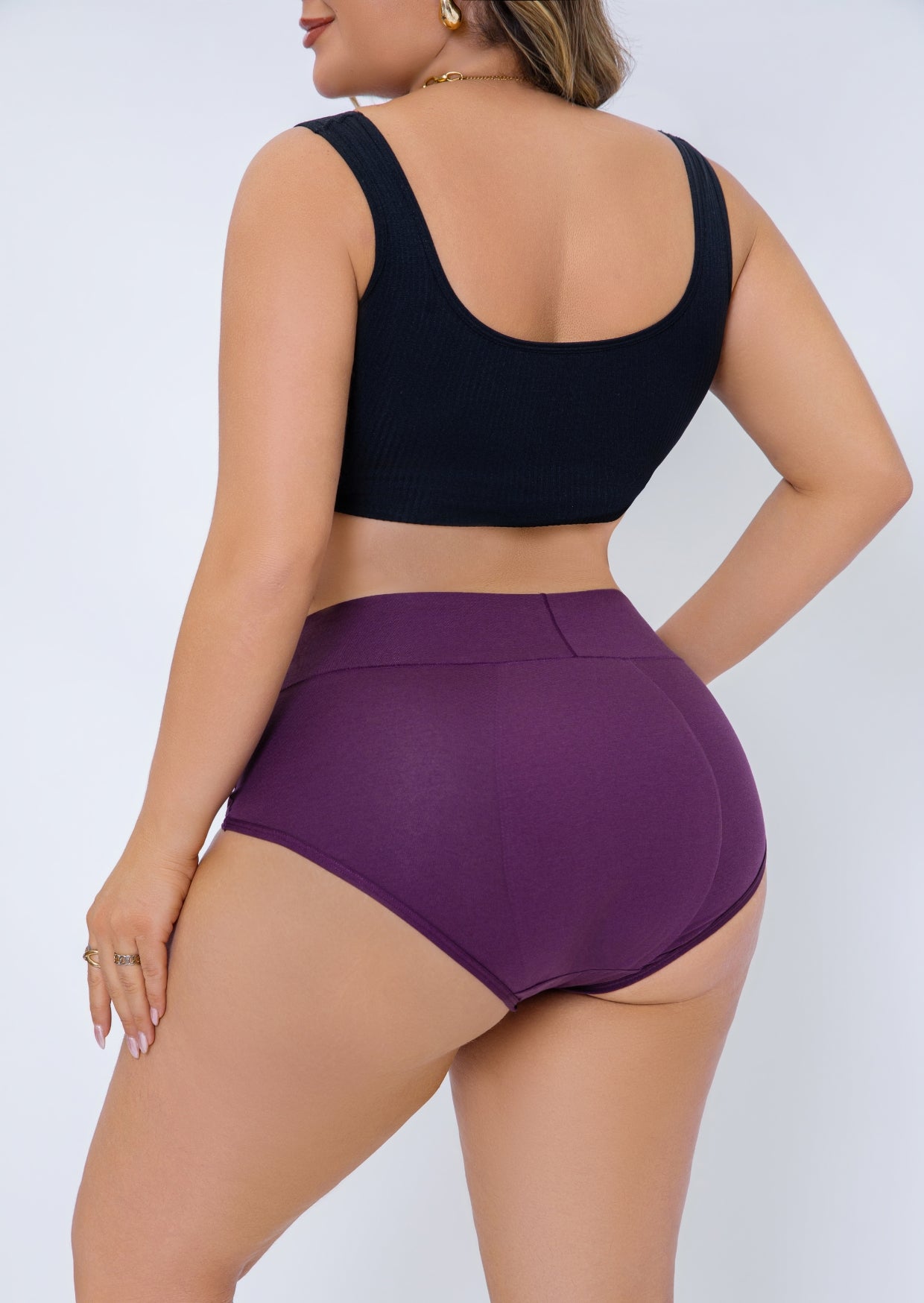 High-Waisted Cotton Briefs
